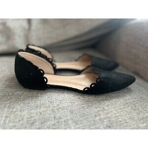 Black Pointed Flats Womens Size 10